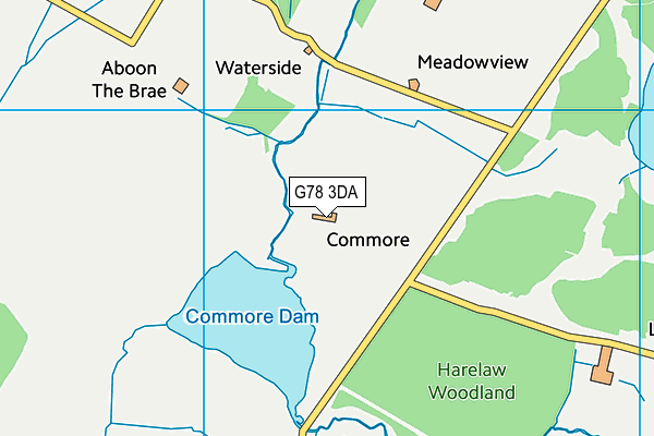 G78 3DA map - OS VectorMap District (Ordnance Survey)