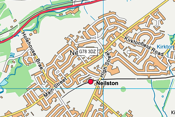G78 3DZ map - OS VectorMap District (Ordnance Survey)