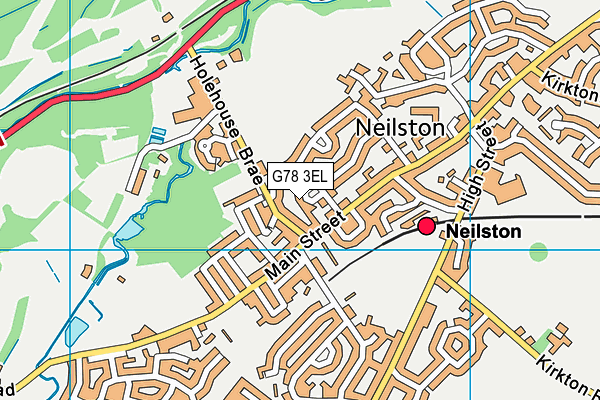 G78 3EL map - OS VectorMap District (Ordnance Survey)
