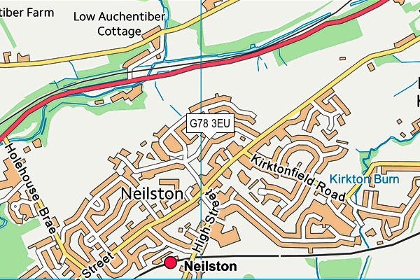 G78 3EU map - OS VectorMap District (Ordnance Survey)