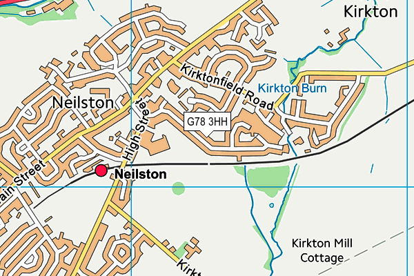 G78 3HH map - OS VectorMap District (Ordnance Survey)