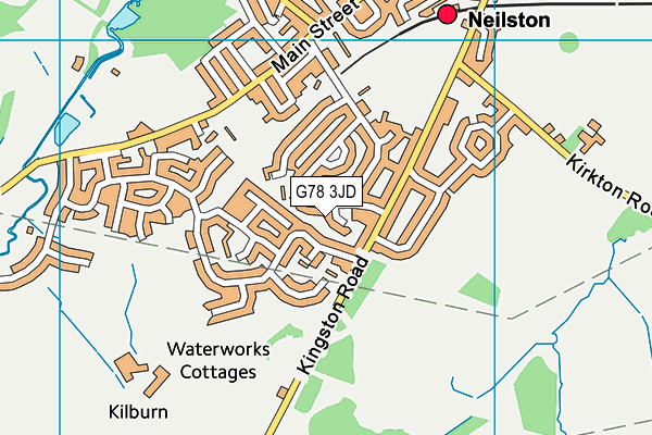 G78 3JD map - OS VectorMap District (Ordnance Survey)