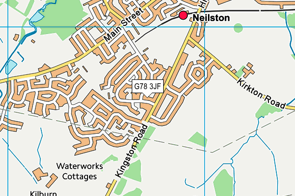 G78 3JF map - OS VectorMap District (Ordnance Survey)