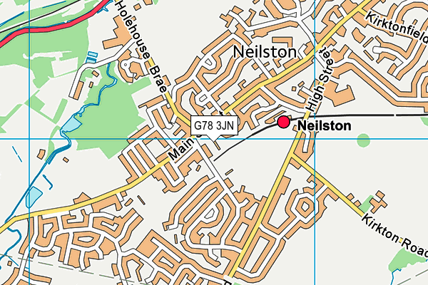 G78 3JN map - OS VectorMap District (Ordnance Survey)