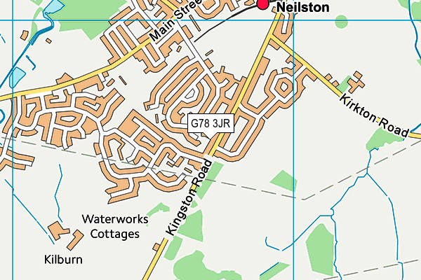 G78 3JR map - OS VectorMap District (Ordnance Survey)