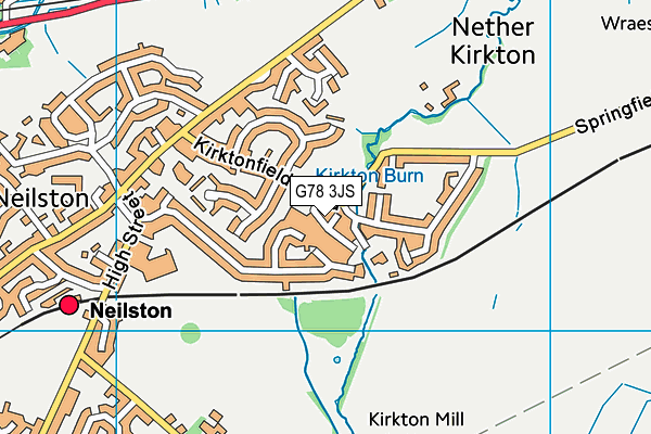G78 3JS map - OS VectorMap District (Ordnance Survey)
