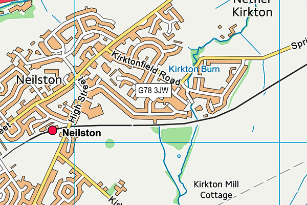 G78 3JW map - OS VectorMap District (Ordnance Survey)