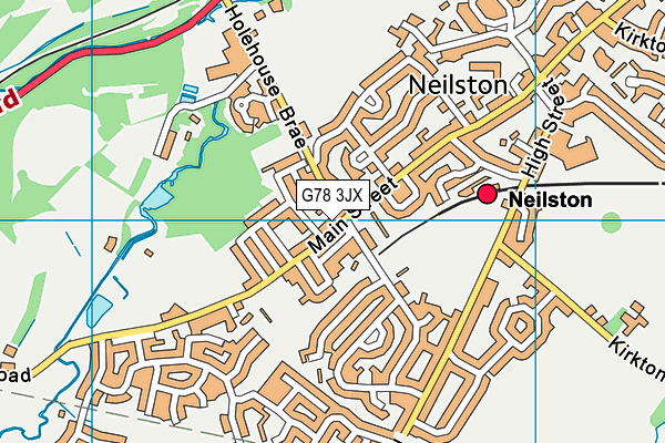 G78 3JX map - OS VectorMap District (Ordnance Survey)