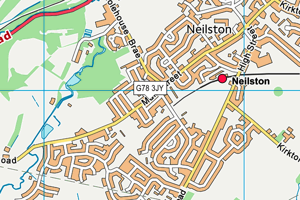 G78 3JY map - OS VectorMap District (Ordnance Survey)