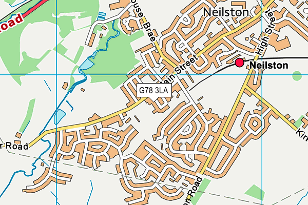 G78 3LA map - OS VectorMap District (Ordnance Survey)