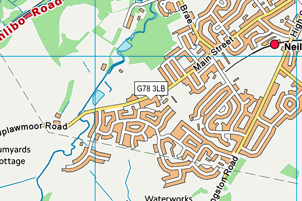 G78 3LB map - OS VectorMap District (Ordnance Survey)