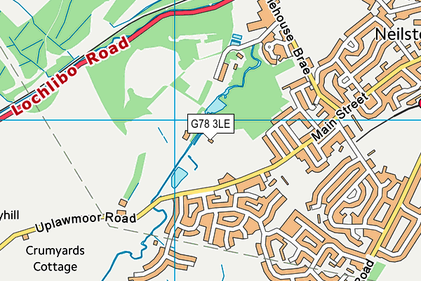 G78 3LE map - OS VectorMap District (Ordnance Survey)