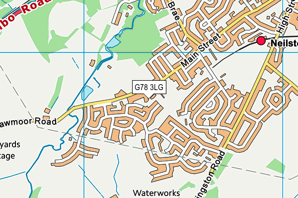 G78 3LG map - OS VectorMap District (Ordnance Survey)