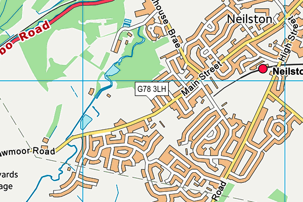 G78 3LH map - OS VectorMap District (Ordnance Survey)