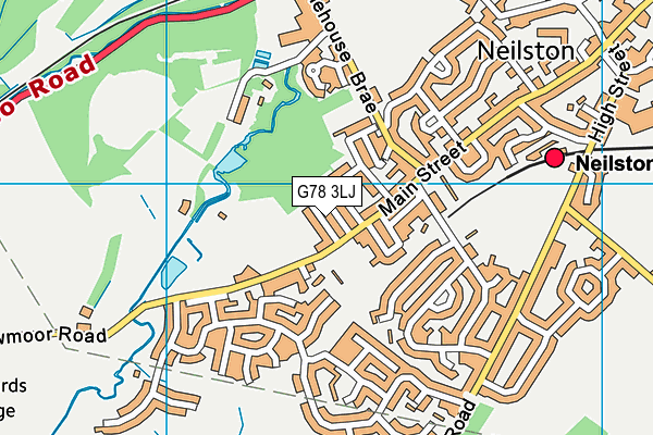 G78 3LJ map - OS VectorMap District (Ordnance Survey)