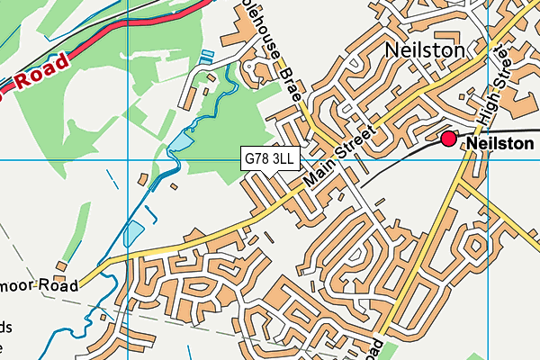G78 3LL map - OS VectorMap District (Ordnance Survey)
