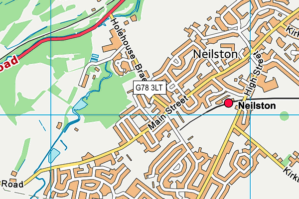 G78 3LT map - OS VectorMap District (Ordnance Survey)