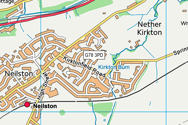 G78 3PD map - OS VectorMap District (Ordnance Survey)