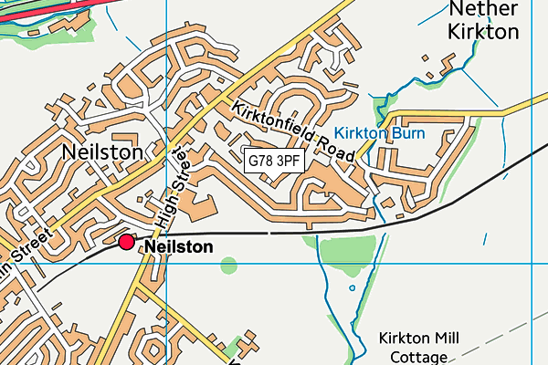 G78 3PF map - OS VectorMap District (Ordnance Survey)