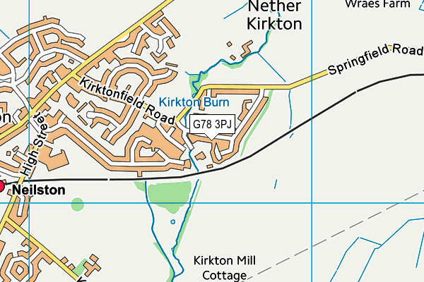 G78 3PJ map - OS VectorMap District (Ordnance Survey)