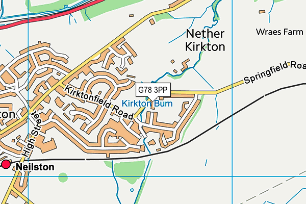 G78 3PP map - OS VectorMap District (Ordnance Survey)