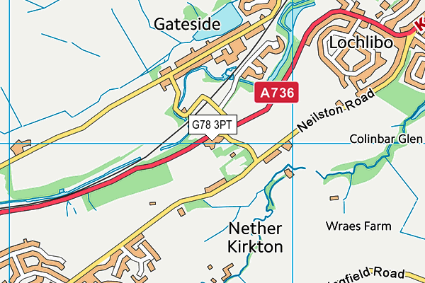 G78 3PT map - OS VectorMap District (Ordnance Survey)