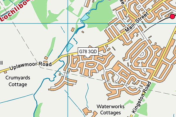 G78 3QD map - OS VectorMap District (Ordnance Survey)