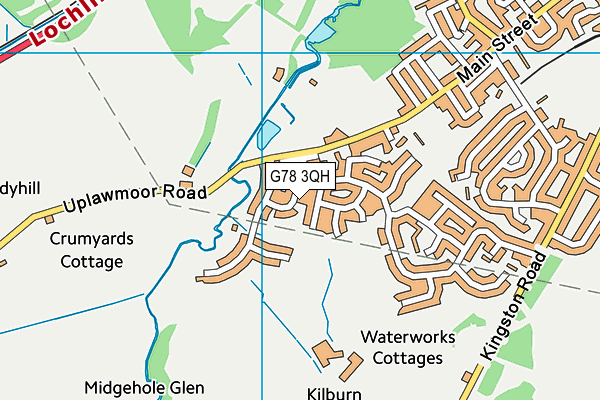 G78 3QH map - OS VectorMap District (Ordnance Survey)