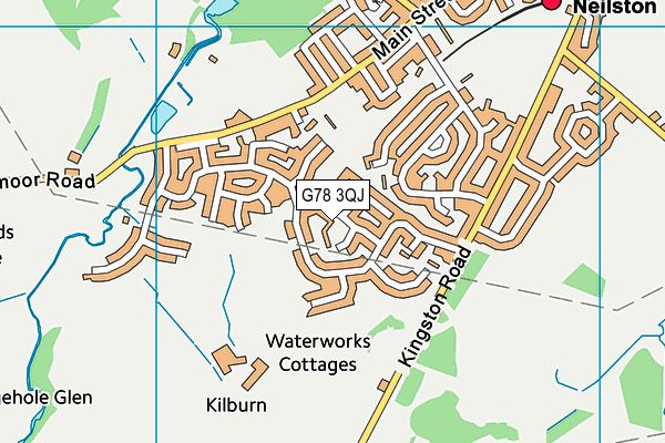 G78 3QJ map - OS VectorMap District (Ordnance Survey)