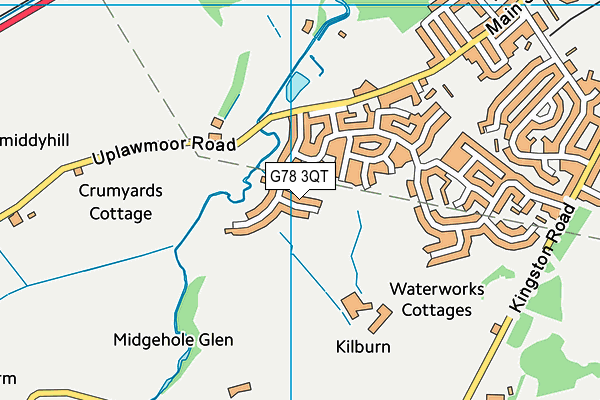 G78 3QT map - OS VectorMap District (Ordnance Survey)