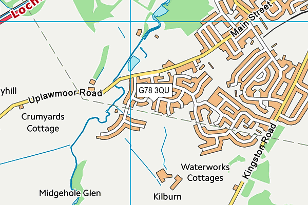 G78 3QU map - OS VectorMap District (Ordnance Survey)