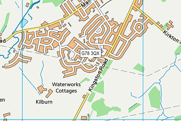 G78 3QX map - OS VectorMap District (Ordnance Survey)