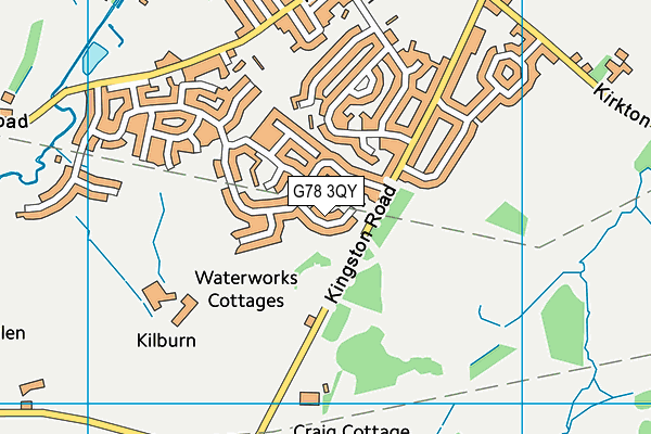 G78 3QY map - OS VectorMap District (Ordnance Survey)