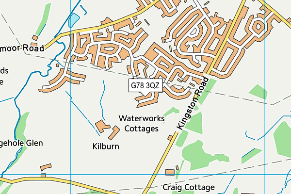 G78 3QZ map - OS VectorMap District (Ordnance Survey)