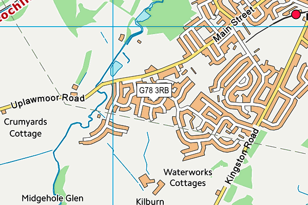 G78 3RB map - OS VectorMap District (Ordnance Survey)