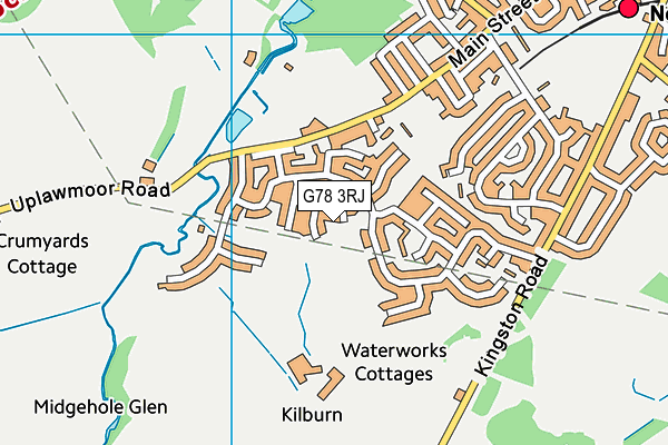 G78 3RJ map - OS VectorMap District (Ordnance Survey)