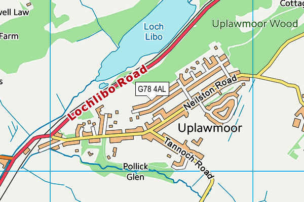 G78 4AL map - OS VectorMap District (Ordnance Survey)