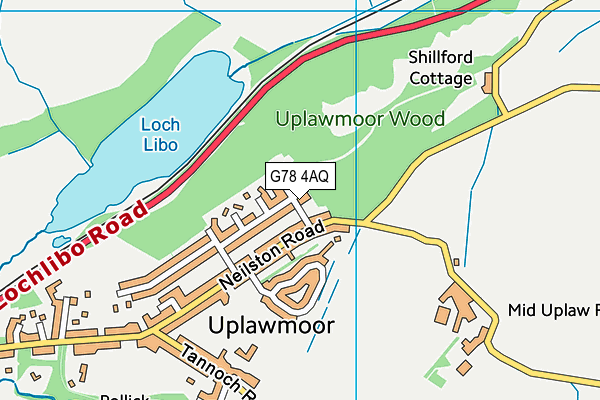 G78 4AQ map - OS VectorMap District (Ordnance Survey)