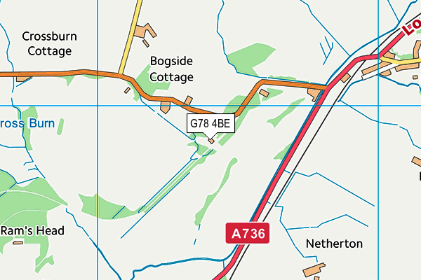 G78 4BE map - OS VectorMap District (Ordnance Survey)