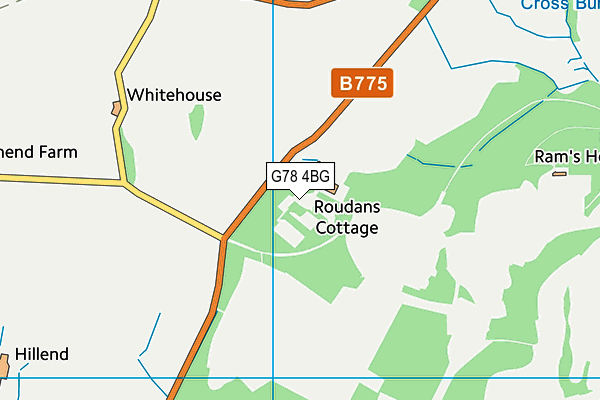 G78 4BG map - OS VectorMap District (Ordnance Survey)