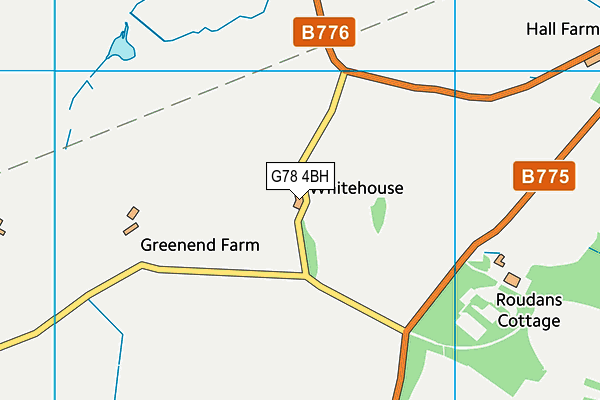 G78 4BH map - OS VectorMap District (Ordnance Survey)