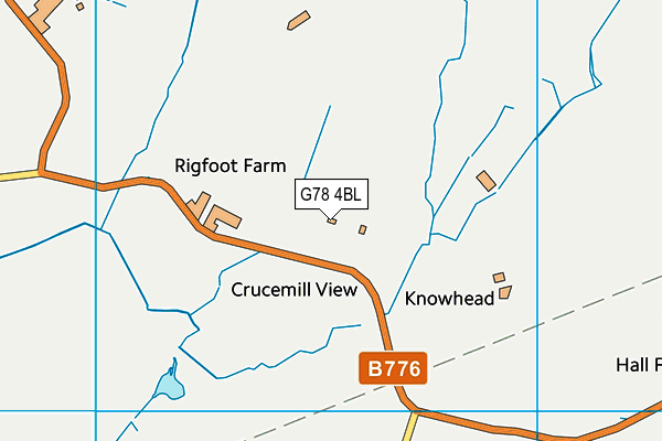 G78 4BL map - OS VectorMap District (Ordnance Survey)