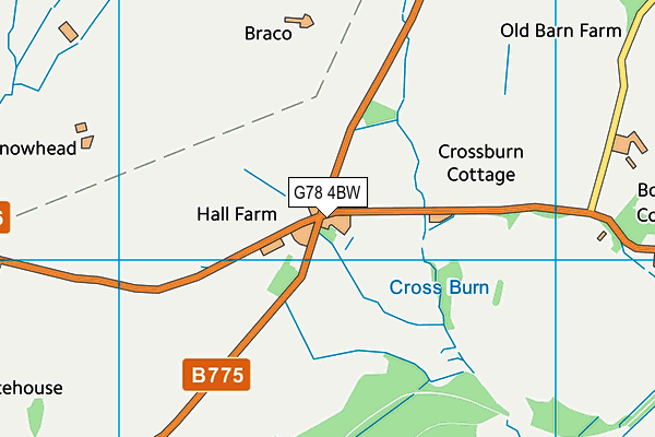 G78 4BW map - OS VectorMap District (Ordnance Survey)