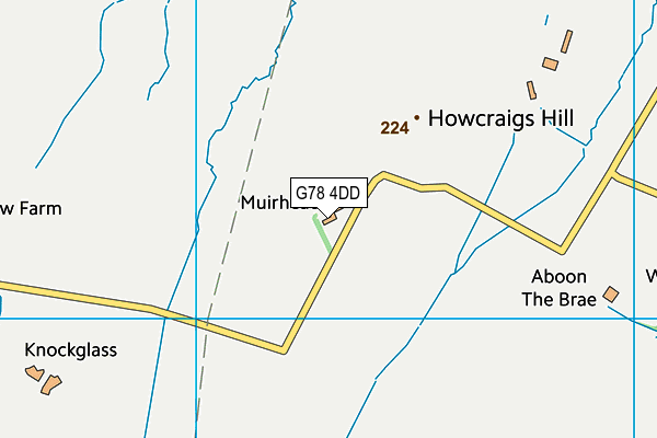 G78 4DD map - OS VectorMap District (Ordnance Survey)