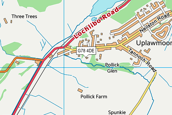 G78 4DE map - OS VectorMap District (Ordnance Survey)