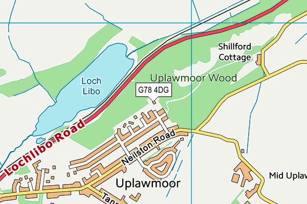 G78 4DG map - OS VectorMap District (Ordnance Survey)