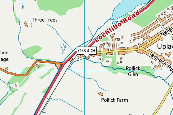 G78 4DH map - OS VectorMap District (Ordnance Survey)