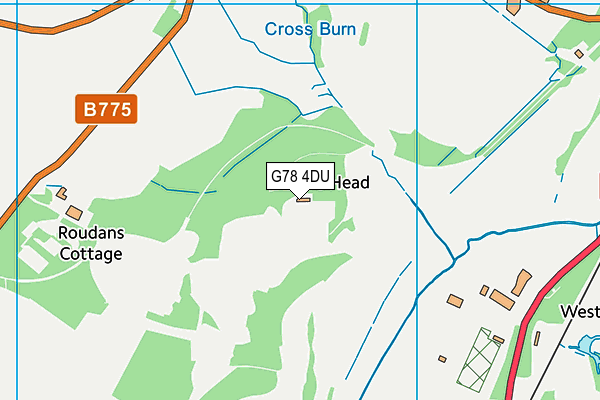 G78 4DU map - OS VectorMap District (Ordnance Survey)