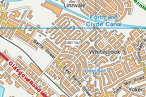 G81 1AJ map - OS VectorMap District (Ordnance Survey)