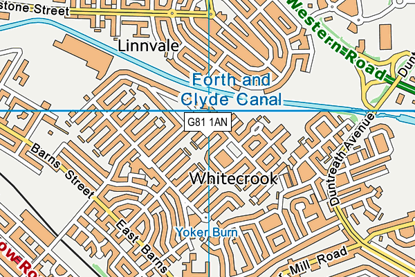 G81 1AN map - OS VectorMap District (Ordnance Survey)